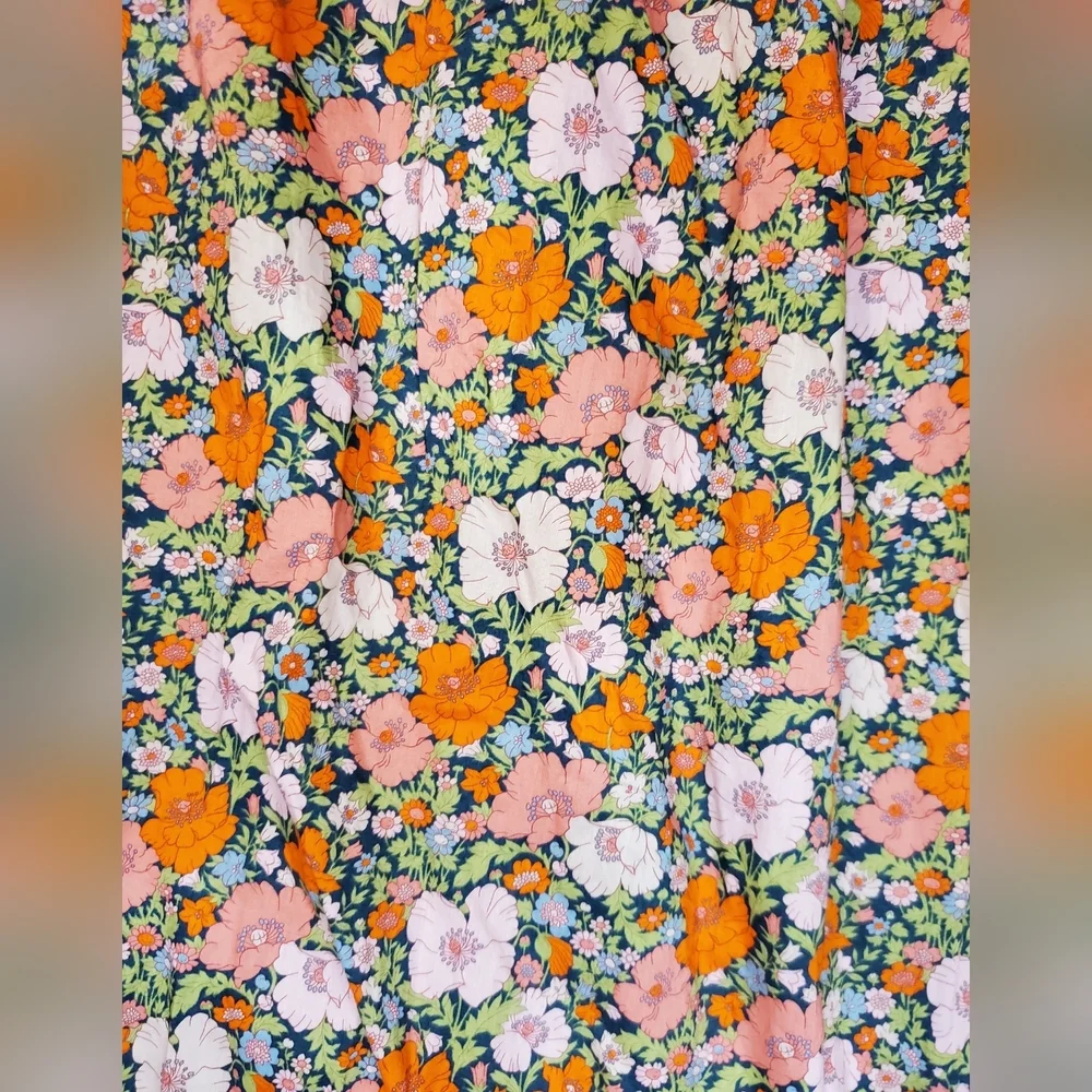 J. Crew Side-Cutout Organic Cotton Dress In Liberty Meadow Song Fabric Floral
